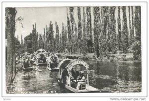 RP, Colorful Gondola Like Boats Called “Trajineras”, Xochimilco, Mexico, ...