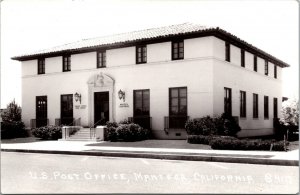 RPPC US Post Office Manteca California Real Photo Postcard Kodak