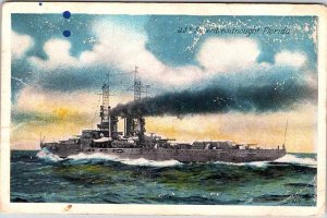 Postcard BOAT SCENE Superdreadnought Florida FL AM5557