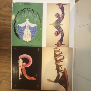 20 Beautiful Postcards By Erte - ART DECO NOVEAU - VINTAGE STYLE 