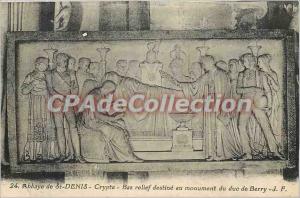 Postcard Abbey of St Denis Crypt Bas Relief intended the monument Berry J F Duke