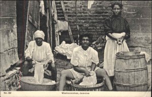 Jamaica Washerwomen Native Women Laundry Was Clothes c1910 Postcard