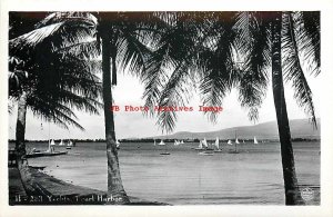 HI, Honolulu, Hawaii, RPPC, Pearl Harbor, Yachts, Kodak Hawaii Photo No H-283