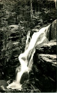 RPPC Avalanche Falls Franconia Notch New Hampshire UNP Postcard C1