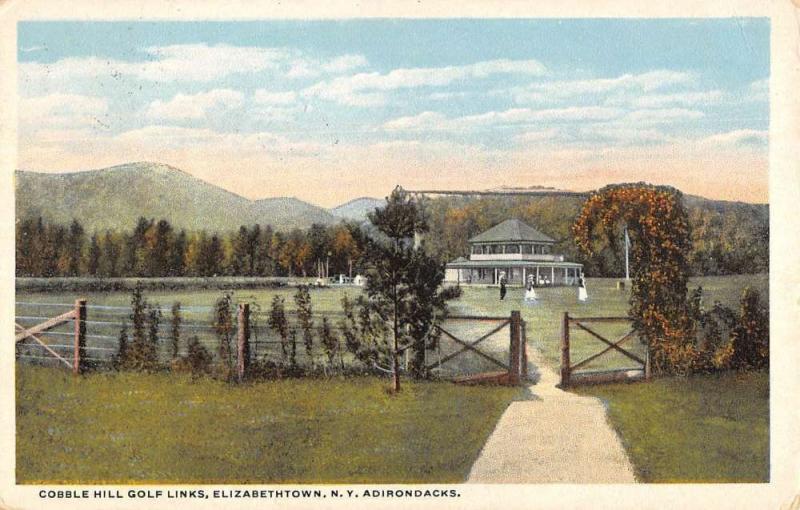 Elizabethtown New York Cobble Hill Golf Links Antique Postcard KA688699
