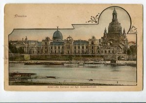 3075249 GERMANY Dresden Bruhl'sche Terrasse Vintage lithograph