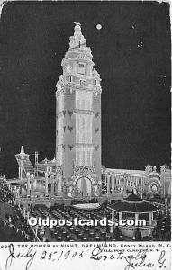 The Tower by Night, Dreamland Coney Island, NY, USA Amusement Park 1906 