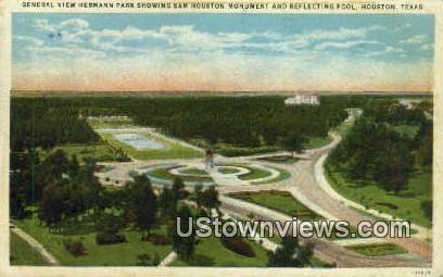 Sam Houston Monument, Reflecting Pool Houston TX 1929