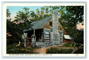 1936 The Matthews Home, Shepherd of the Hills, Branson Missouri MO Postcard 