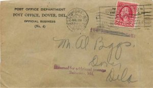 Letter Covers USA 2c Dover Post Office