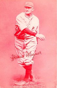 Honus Wagner Baseball Player View Postcard Backing 