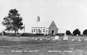 Chapel at Cemetery Real Photo - Marysville , Kansas KS Postcard