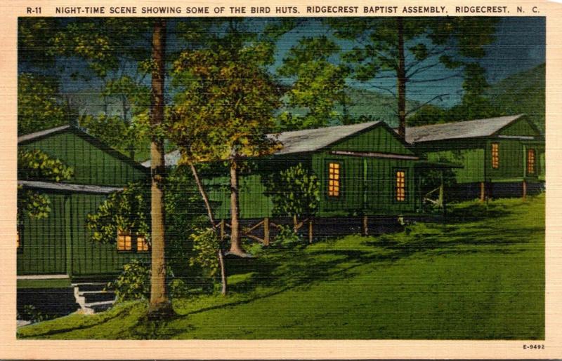 North Carolina Ridgecrest Night Time Scene Showing Bird Huts At Ridgecrest Ba...