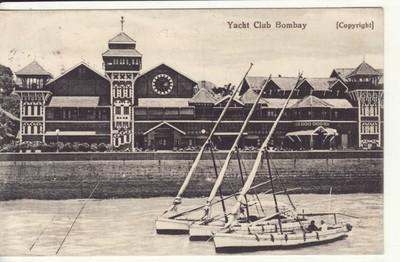 INDIA, BOMBAY -- Yacht Club  postcard