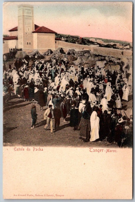 Tanger Maroc Tangier Morocco c1906 Postcard Entree Du Pacha