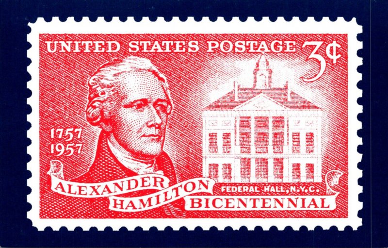 Stamps On Postcards Alexander Hamilton