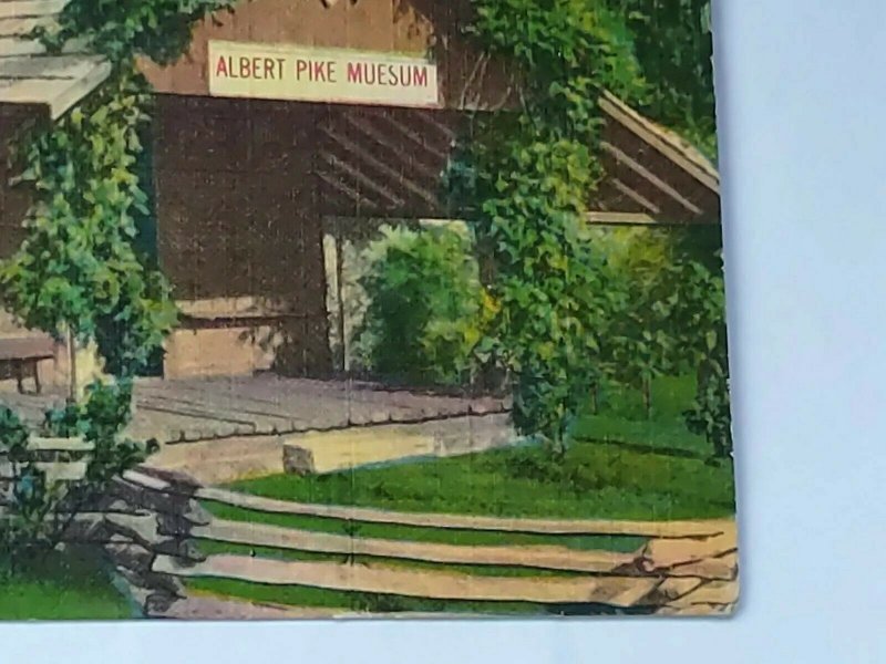 Vintage Postcard Albert Pike Museum Winslow Arkansas Highway 71 Paragould unpost