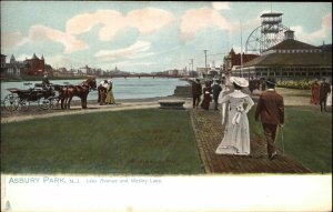 Asbury Park New Jersey NJ Lake Ave c1905 Tuck Postcard 2147
