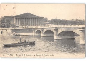 Paris France Postcard 1905 The Concorde Bridge and the Chamber of Deputies