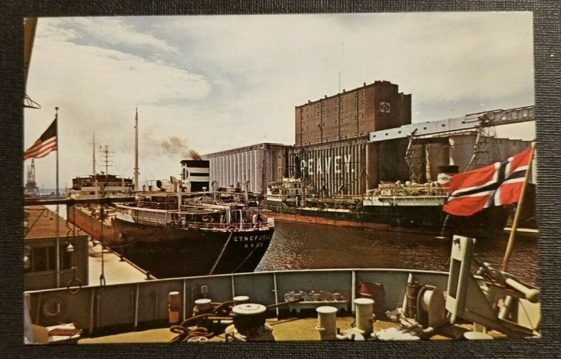 Mint Vintage Postcard Ships Public Marine Terminal Duluth Minnesota