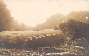 J29/ Rochester New York RPPC Postcard c1910 L.V. Railroad Wreck Disaster 127