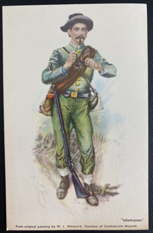 Mint USA Color Picture Postcard Civil War The Infantryman