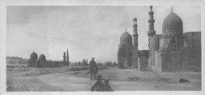 RPPC LE CAIRE CAIRO EGYPT THE TOMBS OF THE KALIFS REAL PHOTO POSTCARD (c. 1910)