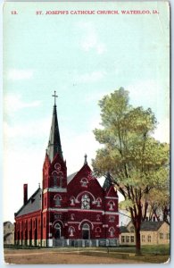 c1910s Waterloo, IA St. Joseph's Catholic Church Chapel Unposted Postcard A61