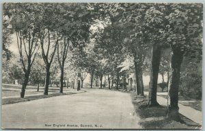 SUMMIT NJ NEW ENGLAND AVENUE 1917 ANTIQUE POSTCARD