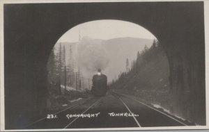 RPPC Postcard Along Line Canadian Pacific Railway Connaught Tunnell Banff Canada