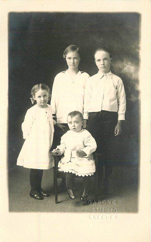 Greeley Colorado Pauline Delbert Almond Sarah Davis C-1910 RPPC real photo 2359