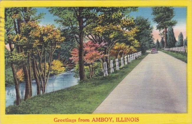 Illinois Greetings From Amboy 1962