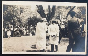 Mint USA RPPC Real Picture Postcard Native American Gov McDonald With Indians