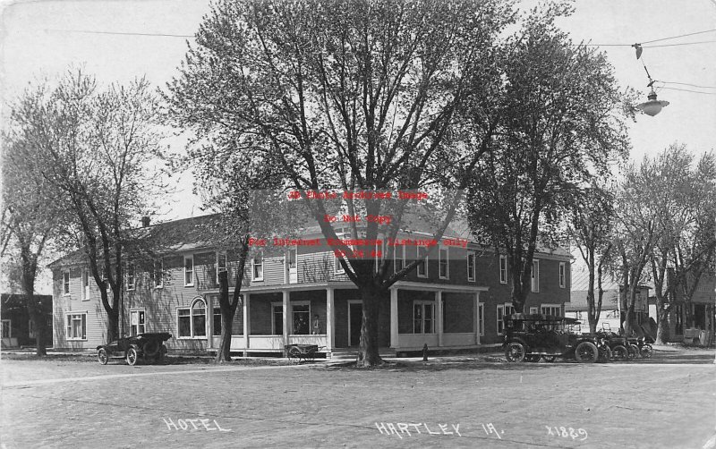 IA, Hartley, Iowa, RPPC, Hotel, Exterior View, LL Cook Photo No X1829