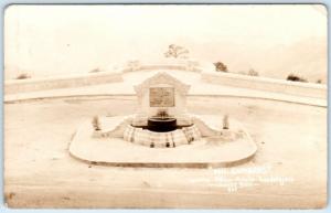 RPPC  Carretera GUADALAJARA Morelia MEXICO Fountain MIL CUMBRES 1940s Postcard