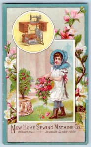1880's OSWEGO NY GORDON BROS STORE NEW HOME SEWING MACHINE VICTORIAN TRADE CARD