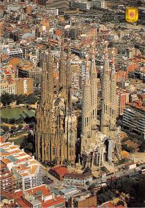 BR13397 Barcelona Aerial view Explatory Temple of the Holy Family  spain