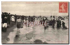 Valras Beach Postcard Old Swimming