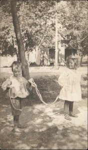 Windom Minnesota MN Cancel Children 1908 Real Photo Postcard