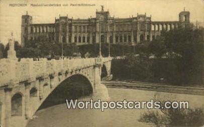 Maximiliansbrucke mit Maximilianeum Munchen Germany 1910 