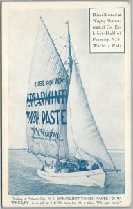 ATLANTIC CITY NJ SPEARMINT TOOTH PASTE W.W.WRIGLEY ADVERTISING ANTIQUE POSTCARD