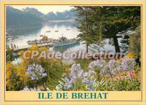 Modern Postcard Island Brehat The island of flowers and pink rocks