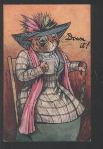 3119240 Dressed CAT as Lady by Louis WAIN vintage TUCK #8612 PC