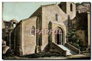 Old Postcard Les Baux Church St Vincent