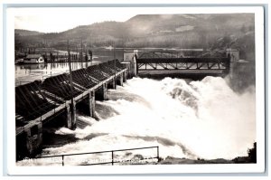 Post Falls Coeur d'Alene Idaho ID Postcard RPPC Photo Post Falls Spokane River