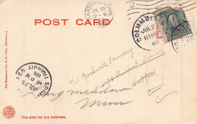 COLUMBIA SOUTH CAROLINA~POST OFFICE~1906 ROTOGRAPH PHOTO POSTCARD