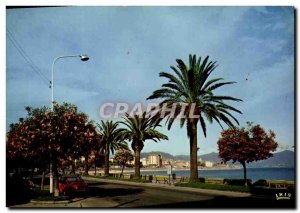 Postcard Modern Charm And Colors Of The Corsica Ajaccio Lantivy boulevard wit...