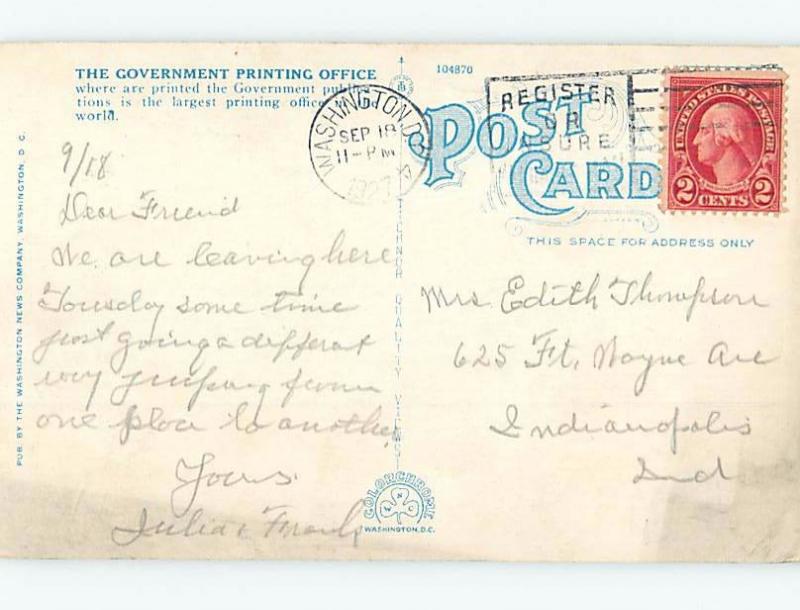 W-Border GOVERNMENT PRINTING OFFICE Washington DC ho2107