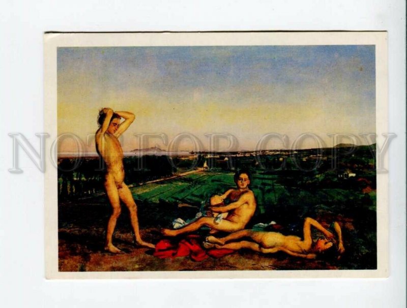 3005761 NUDE BOYS near Neapolitan gulf by IVANOV old Russian PC