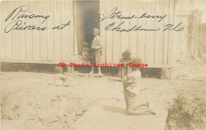 Black Americana, RPPC, Raising Strawberry Pickers at Chadbourn North Carolina